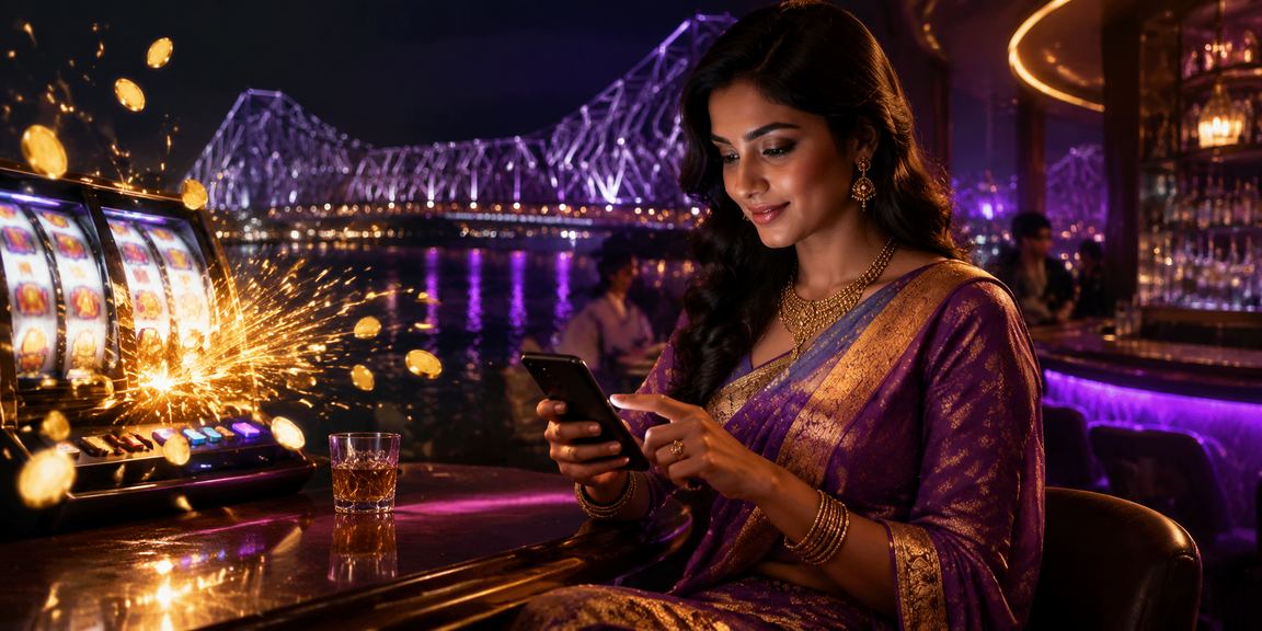 Kolkata slot game players in lively casino atmosphere